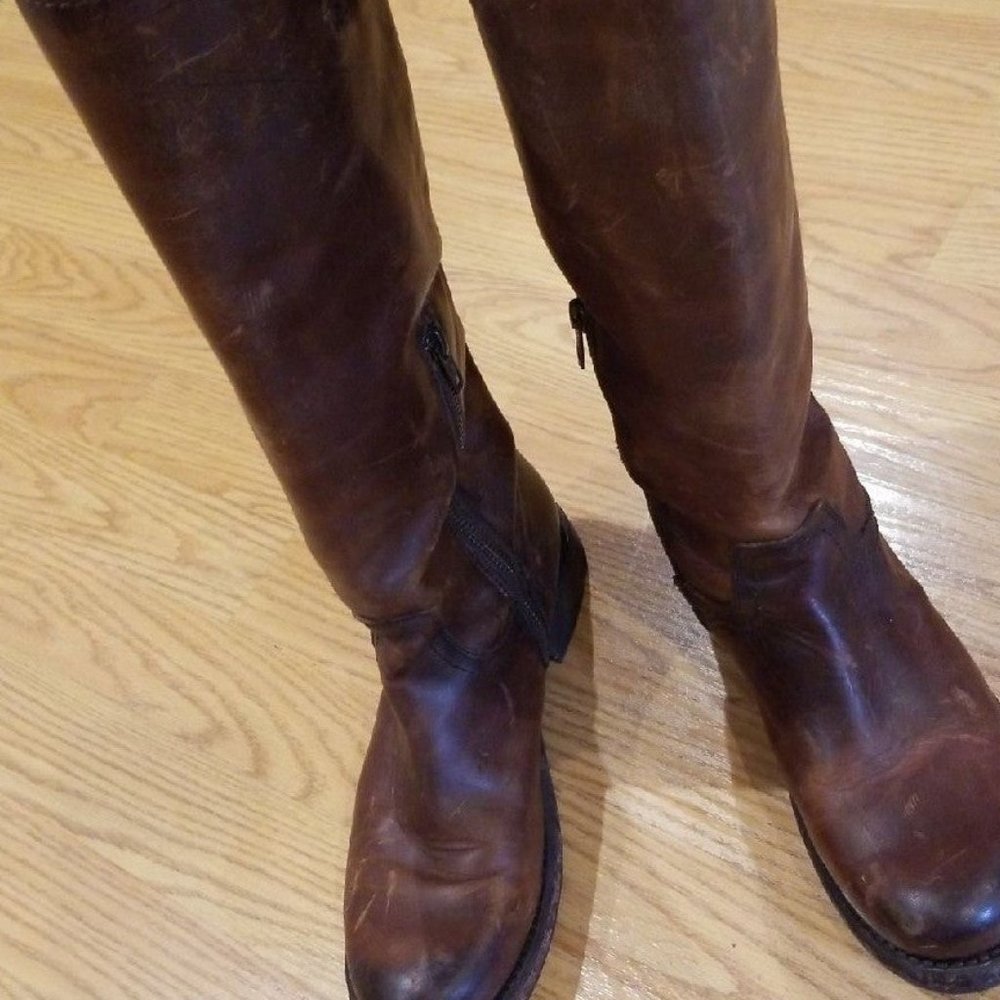 Vintage Frye Brown Leather Riding Boots